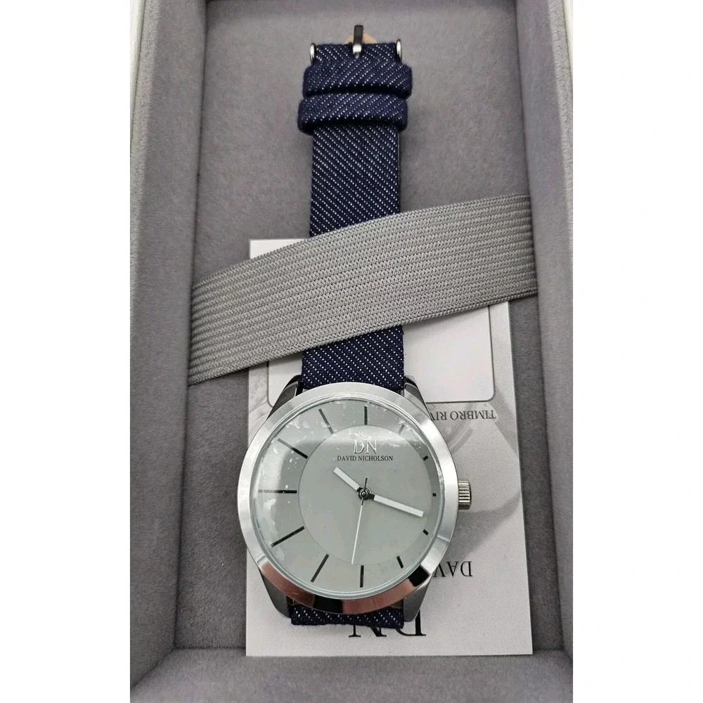 DN David Nicholson Denim Style Band Mens Watch Brand NEW